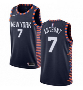 Youth Nike New York Knicks 7 Carmelo Anthony Swingman Navy Blue 