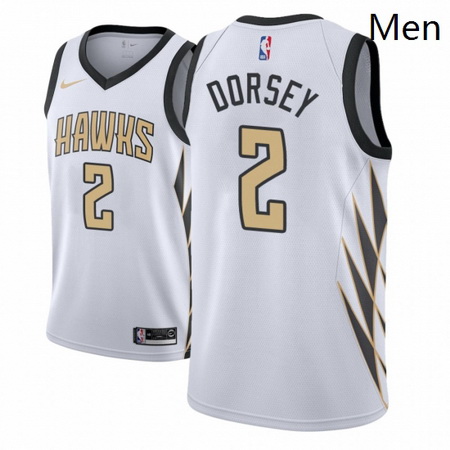 Men NBA 2018 19 Atlanta Hawks 2 Tyler Dorsey City Edition White Jersey