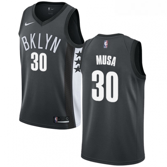 Youth Nike Brooklyn Nets 30 Dzanan Musa Swingman Gray NBA Jersey