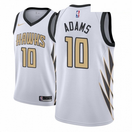 Men NBA 2018 19 Atlanta Hawks 10 Jaylen Adams City Edition White Jersey