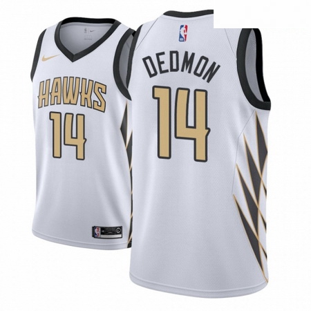 Men NBA 2018 19 Atlanta Hawks 14 Dewayne Dedmon City Edition White Jersey