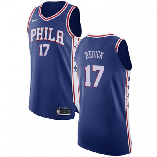 Youth Nike Philadelphia 76ers 17 JJ Redick Authentic Blue Road NBA Jersey Icon Edition