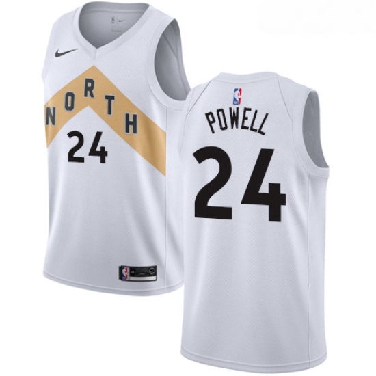 Youth Nike Toronto Raptors 24 Norman Powell Swingman White NBA Jersey City Edition