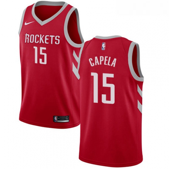 Youth Nike Houston Rockets 15 Clint Capela Swingman Red Road NBA