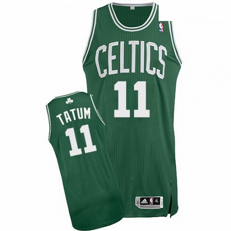 Boston Celtics 11 Jayson Tatum Green Stitched NBA Jersey