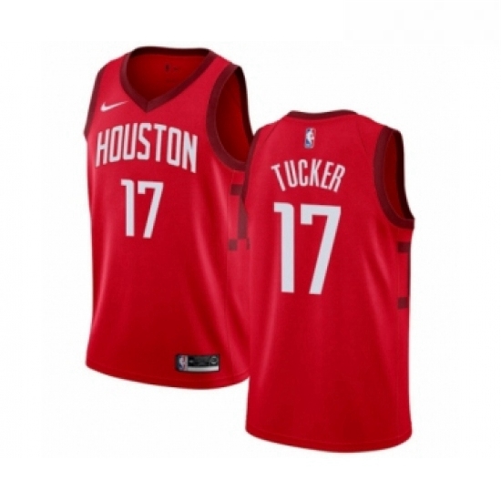 Youth Nike Houston Rockets 17 PJ Tucker Red Swingman Jersey Earn