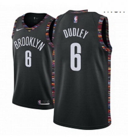 Men NBA 2018 19 Brooklyn Nets 6 Jared Dudley City Edition Black Jersey