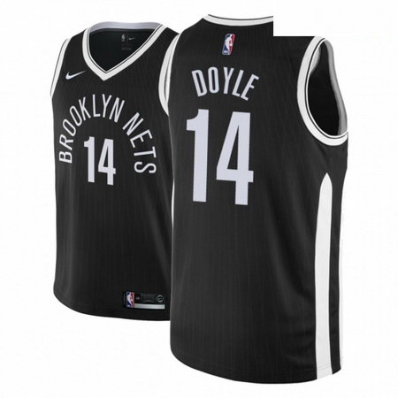 Men NBA 2018 19 Brooklyn Nets 14 Milton Doyle City Edition Black Jersey