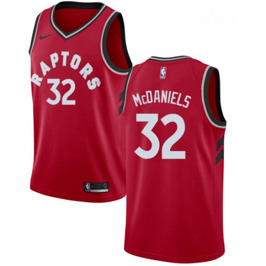 Youth Nike Toronto Raptors 32 KJ McDaniels Swingman Red Road NBA Jersey Icon Edition