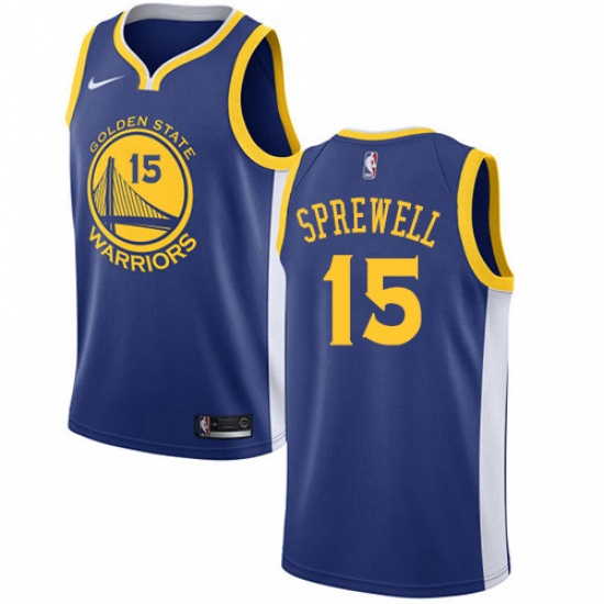 Youth Nike Golden State Warriors 15 Latrell Sprewell Swingman Royal Blue Road NBA Jersey Icon Editio