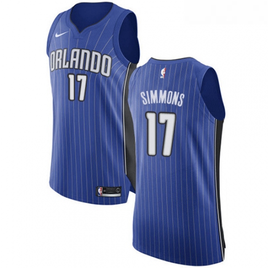 Youth Nike Orlando Magic 17 Jonathon Simmons Authentic Royal Blue Road NBA Jersey Icon Edition