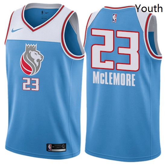 Youth Nike Sacramento Kings 23 Ben McLemore Swingman Blue NBA Jersey City Edition