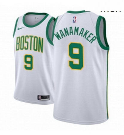 Men NBA 2018 19 Boston Celtics 9 Bradley Wanamaker City Edition White Jersey