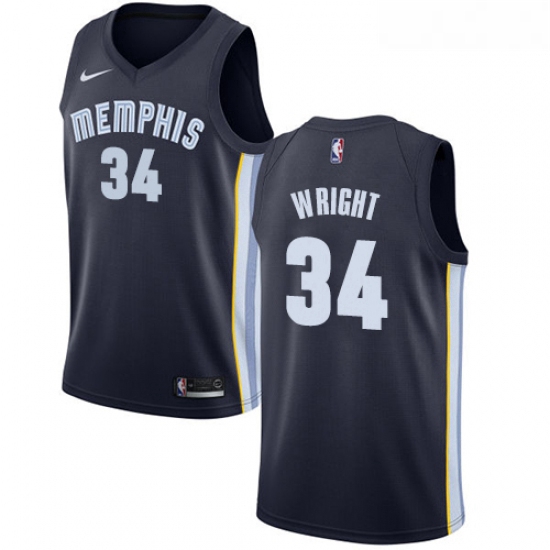 Youth Nike Memphis Grizzlies 34 Brandan Wright Swingman Navy Blue Road NBA Jersey Icon Edition