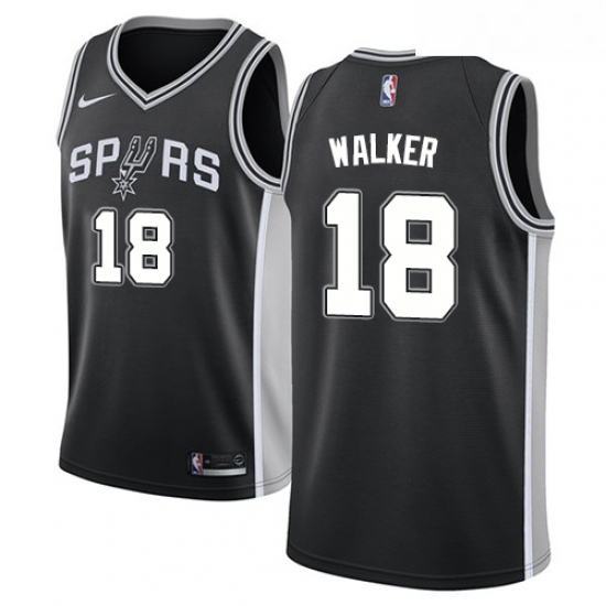 Youth Nike San Antonio Spurs 18 Lonnie Walker Swingman Black NBA Jersey Icon Edition