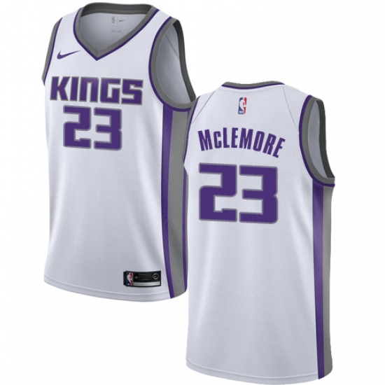 Youth Nike Sacramento Kings 23 Ben McLemore Swingman White NBA Jersey Association Edition