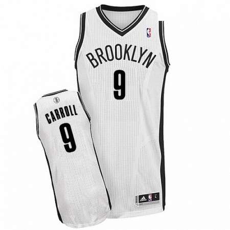 Mens Adidas Brooklyn Nets 9 DeMarre Carroll Authentic White Home NBA Jersey