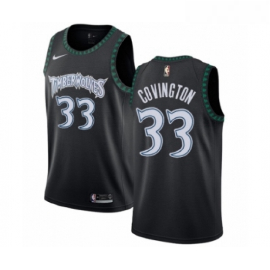 Youth Nike Minnesota Timberwolves 33 Robert Covington Swingman Black Hardwood Classics Jersey