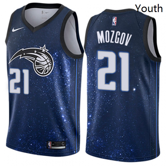 Youth Nike Orlando Magic 21 Timofey Mozgov Swingman Blue NBA Jersey City Edition