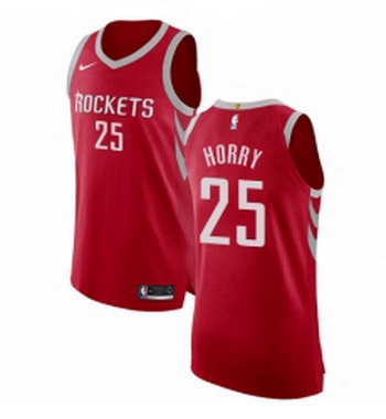 Youth Nike Houston Rockets 25 Robert Horry Authentic Red Road NBA Jersey Icon Edition