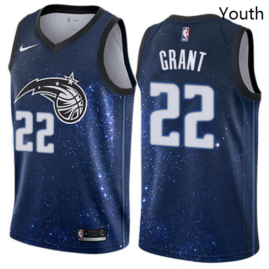 Youth Nike Orlando Magic 22 Jerian Grant Swingman Blue NBA Jersey City Edition