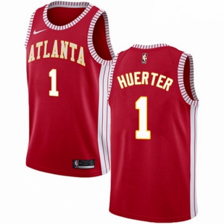 Mens Nike Atlanta Hawks 1 Kevin Huerter Authentic Red NBA Jersey Statement Edition