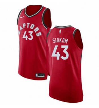 Youth Nike Toronto Raptors 43 Pascal Siakam Authentic Red Road NBA Jersey Icon Edition