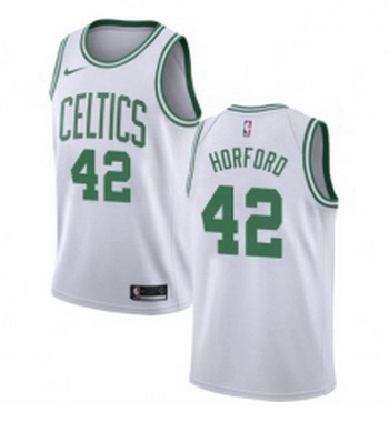 Youth Nike Boston Celtics 42 Al Horford Authentic White NBA Jersey Association Edition