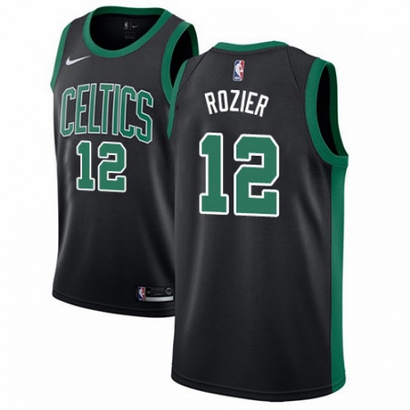 Mens Adidas Boston Celtics 12 Terry Rozier Swingman Black NBA Je