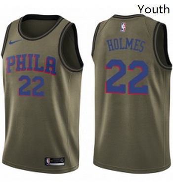 Youth Nike Philadelphia 76ers 22 Richaun Holmes Swingman Green S