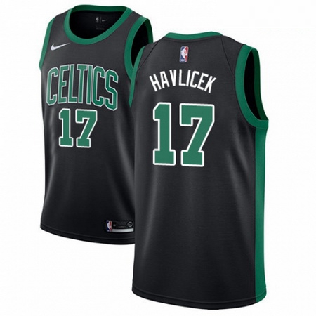 Mens Adidas Boston Celtics 17 John Havlicek Swingman Black NBA Jersey Statement Edition
