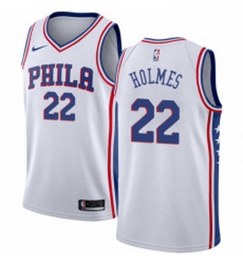 Youth Nike Philadelphia 76ers 22 Richaun Holmes Swingman White Home NBA Jersey Association Edition