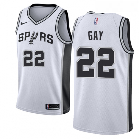 Youth Nike San Antonio Spurs 22 Rudy Gay Authentic White Home NBA Jersey Association Edition