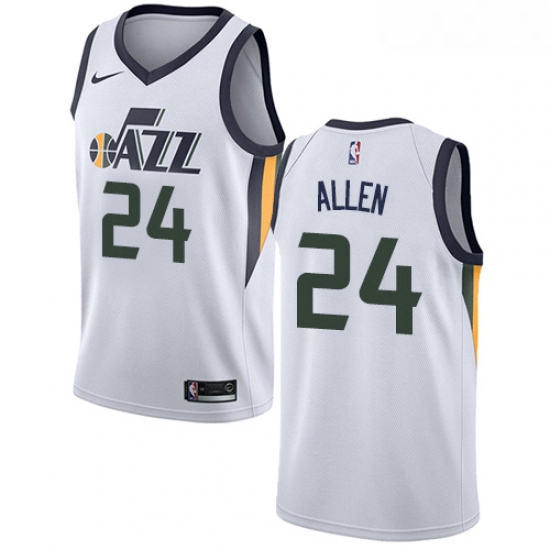 Youth Nike Utah Jazz 24 Grayson Allen Swingman White NBA Jersey 