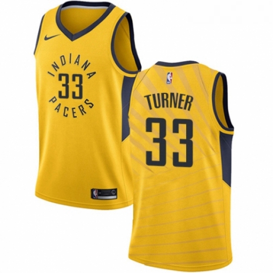 Youth Nike Indiana Pacers 33 Myles Turner Swingman Gold NBA Jers