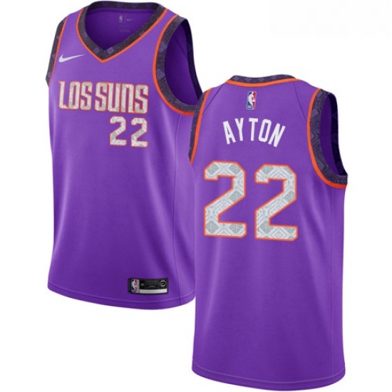 Youth Nike Phoenix Suns 22 Deandre Ayton Swingman Purple NBA Jersey 2018 19 City Edition