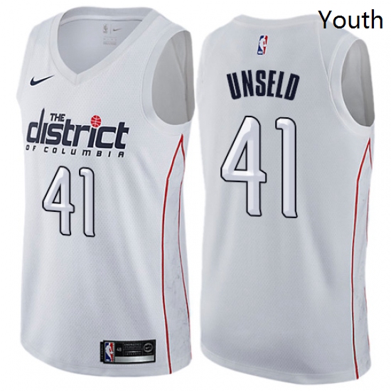 Youth Nike Washington Wizards 41 Wes Unseld Swingman White NBA J