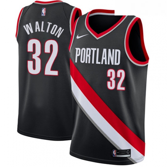 Youth Nike Portland Trail Blazers 32 Bill Walton Swingman Black 