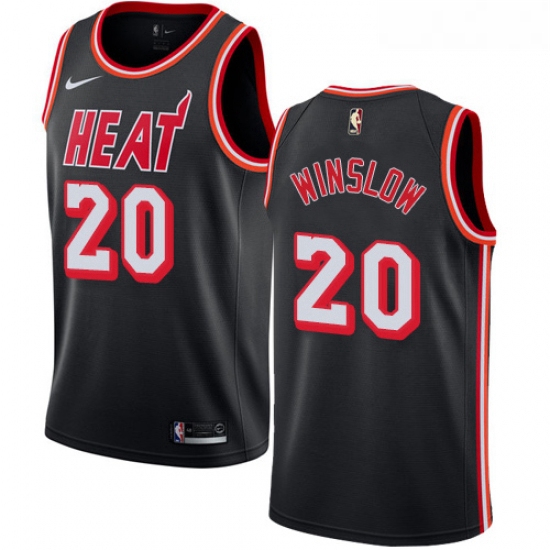 Youth Nike Miami Heat 20 Justise Winslow Authentic Black Black F