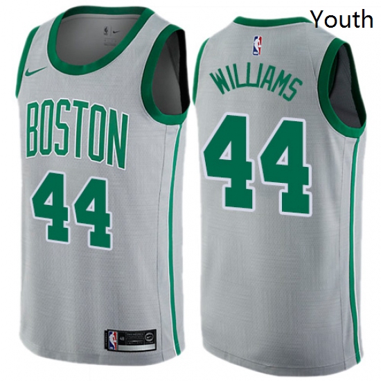 Youth Nike Boston Celtics 44 Robert Williams Swingman Gray NBA Jersey City Edition