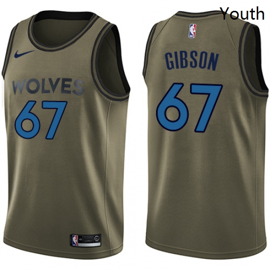 Youth Nike Minnesota Timberwolves 67 Taj Gibson Swingman Green S