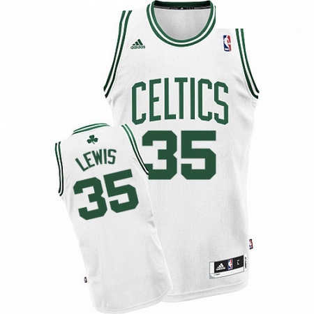 Mens Adidas Boston Celtics 35 Reggie Lewis Swingman White Home N