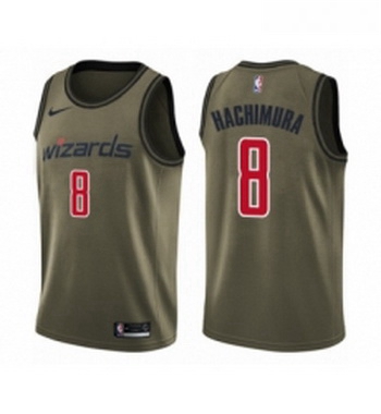 Youth Washington Wizards 8 Rui Hachimura Swingman Green Salute to Service Basketball Jersey