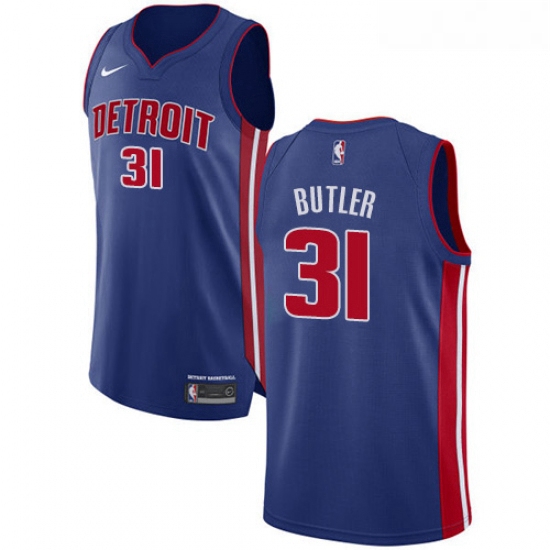 Youth Nike Detroit Pistons 31 Caron Butler Authentic Royal Blue 