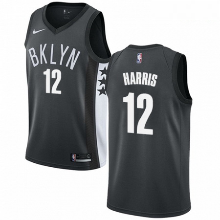 Mens Nike Brooklyn Nets 12 Joe Harris Swingman Gray NBA Jersey S