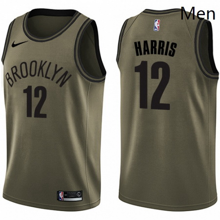 Mens Nike Brooklyn Nets 12 Joe Harris Swingman Green Salute to S