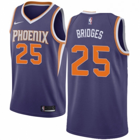 Youth Nike Phoenix Suns 25 Mikal Bridges Swingman Purple NBA Jersey Icon Edition