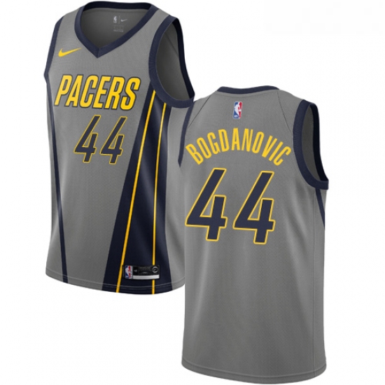 Youth Nike Indiana Pacers 44 Bojan Bogdanovic Swingman Gray NBA Jersey City Edition