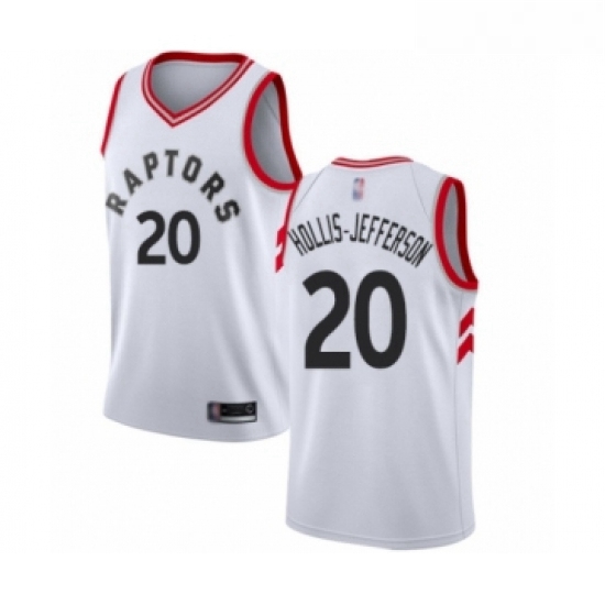 Youth Toronto Raptors 20 Rondae Hollis Jefferson Swingman White Basketball Jersey Association Editio