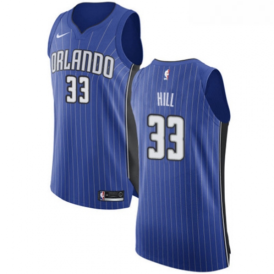 Youth Nike Orlando Magic 33 Grant Hill Authentic Royal Blue Road